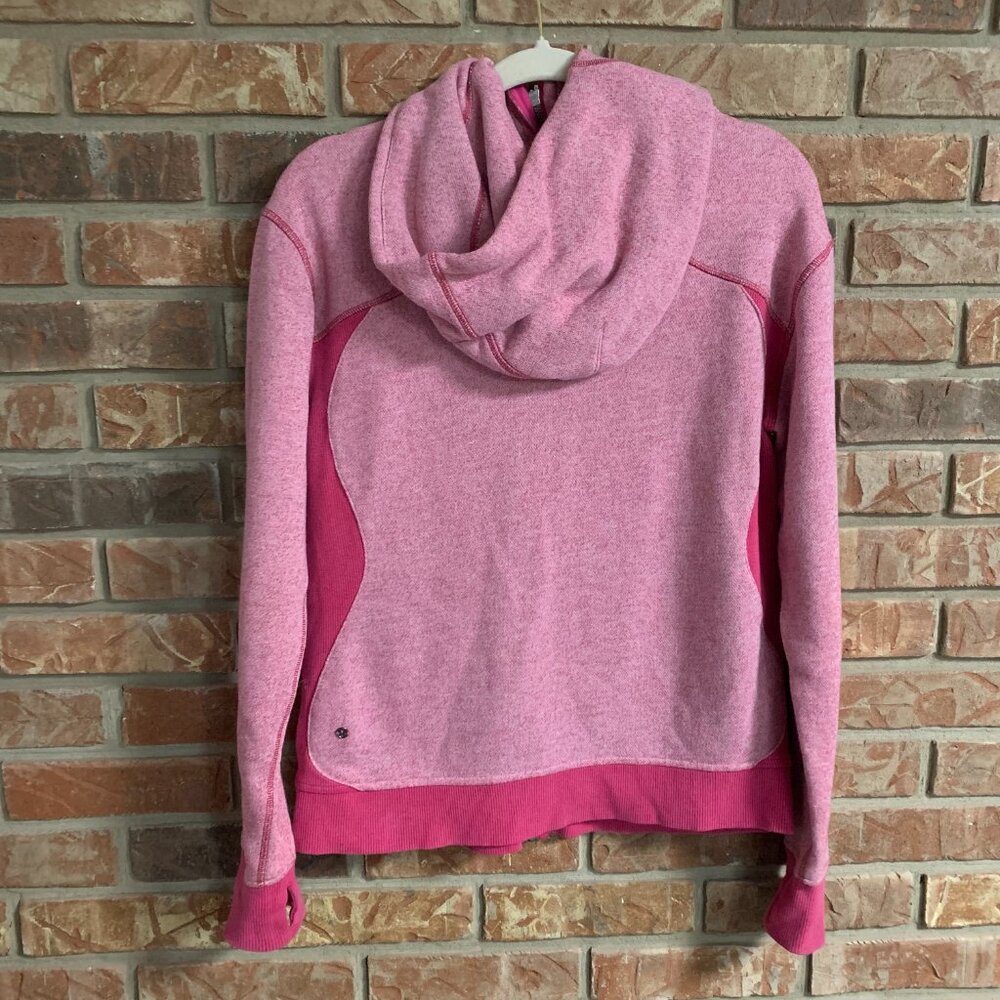 Lululemon On The Daily Hoodie Pink Women's 10 Blended Cotton Full Zip Jacket GUC - Picture 2 of 16